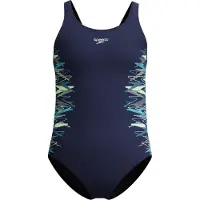 Speedo EnduraFlex sportbadpak Placement donkerblauw Meisjes Nylon - maat 140
