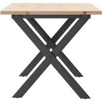 vidaXL Salontafel X-frame 90x40x45 cm massief grenenhout en staal