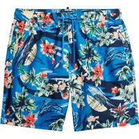 Superdry Heren Gerecycled Hawaïaans zwempak blauw (S), Strandkleding, Gerecycled polyester, Duurzaam M3010232A
