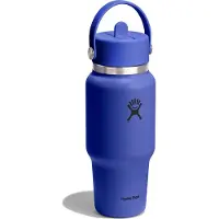Hydroflask - Wide Flex Straw Travel Bottle - Drinkfles 710 ml, blauw