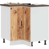 vidaXL Keuken hoekonderkast "Porto" bewerkt hout oud houtkleurig