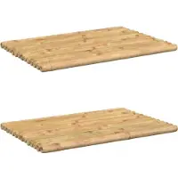vidaXL Badmatten 2 st 50x35 cm bamboe