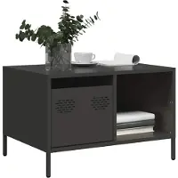 vidaXL Salontafel 68,5x50x43,5 cm koudgewalst staal zwart