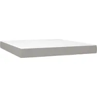 vidaXL Pocketveringmatras medium 160x200x20 cm stof lichtgrijs