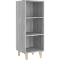 vidaXL Dressoir 34,5x32,5x90 cm bewerkt hout grijs sonoma eikenkleurig