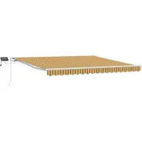 vidaXL Uitschuifbare luifel Meerkleurig 400 × 300 cm Stof en Aluminium
