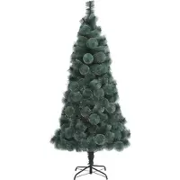 vidaXL Kunstkerstboom met standaard 120 cm PET groen