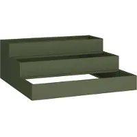 vidaXL Plantenbak Olijf Groen 90 x 90 x 35 cm Koudgewalst staal
