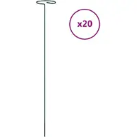 vidaXL Plantenstaken 20 st 40 cm staal donkergroen