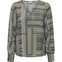 JDY Blouse 'JDYTROYA' aardetinten / wit