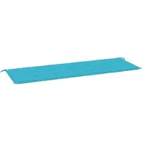 vidaXL Bank Kussen Oxford Stof Turquoise 180 x 50 x 3 cm