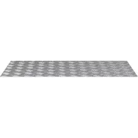 vidaXL Trapmatten 2 st 100 x 50 cm Zilver Aluminium Rechthoekig