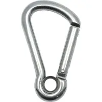 Kong Harness Kl With Eyelet Karabijnhaak Zilver 80 mm