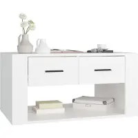 vidaXL Salontafel 80x50x40 cm bewerkt hout wit