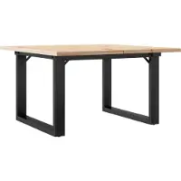 vidaXL Salontafel O-frame 60x60x40 cm massief grenenhout en staal
