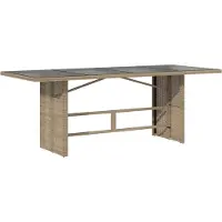 vidaXL Tuinset, 9-delig, beige, polyrotan