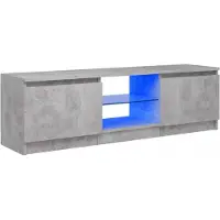 vidaXL Tv-meubel met LED-verlichting 120x30x36 cm betongrijs