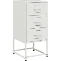 vidaXL Nachtkastjes 2 st 36x39x78 cm staal wit