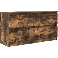 vidaXL Tv-meubel 100x35x54 cm bewerkt hout gerookt eikenkleurig