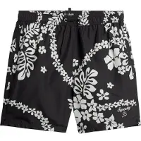 Superdry Heren Gerecycled Hawaïaans zwempak zwart (XXL), Strandkleding, Gerecycled polyester, Duurzaam M3010232A
