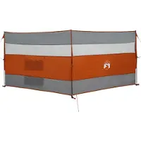 vidaXL Windscherm camping waterdicht 340x130 cm grijs en oranje