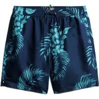 Superdry Gerecyclede Hawaïaanse Zwemshort - 43 cm Blauw Grootte: S
