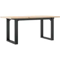 vidaXL Salontafel O-frame 90x40x45 cm massief grenenhout en staal