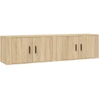 vidaXL Tv-wandmeubels 2 st 80x34,5x40 cm sonoma eikenkleurig