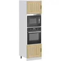 vidaXL Ovenkasten 2 st Lucca bewerkt hout sonoma eikenkleurig