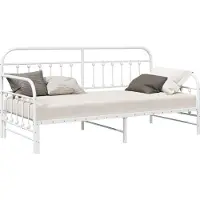 vidaXL Bedframe voor een daybed Wit 100 x 190 cm Gepoedercoat staal