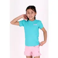 B.NOSY T-shirt met backprint blauw Meisjes Stretchkatoen Ronde hals Backprint - maat 98