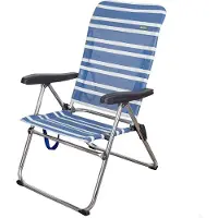 Aktive Folding Chair 5 Positions 61x63x93 Cm Blauw 61 x 63 x 93 cm