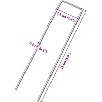 vidaXL Grondharingen 25 st U-vormig 15x3,5 cm gegalvaniseerd staal