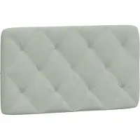vidaXL Hoofdbordkussen 90 cm velvet lichtgrijs