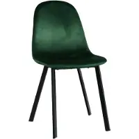Lizzely Garden & Living SET DEAL: 4 stuks Eetkamerstoel Simpy donkergroen velvet eetstoel zetel