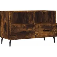 vidaXL Tv-meubel 80x36x50 cm bewerkt hout gerookt eikenkleurig
