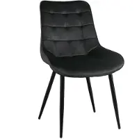 Lizzely Garden & Living SET DEAL: 6 stuks Eetkamerstoel De Vince zwart velvet eetstoel zetel