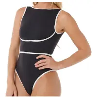 Rip Curl - Women's Mirage Fusion High Neck 1Pc - Badpak XL, zwart