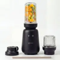 Safecourt Kitchen PureBlend - 1000W Smoothie maker - BPA vrij - inclusief to-go drinkdeksel + rietje- Premium Tritan blendbekers -Zwart