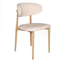 Lizzely Garden & Living SET DEAL 4 stuks: Eetkamerstoel Japandi Reika beige lichtbruine poten japanse stijl eetstoel zetel