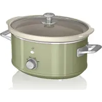 Ren Slowcooker met timer - Slowcooker - Crockpot - Groen - ‎27cm x 34cm x 22cm