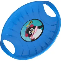 KOTARBAU Glijschotel, Sneeuwschijf, Kunststof, 60 cm, Blauw, Sneeuw Slee, met Handgrepen, voor Kinderen en Volwassenen, Schotel Slee Plastic, Bobsleeën, Sneeuwglijder, Duurzaam