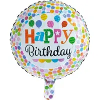 We Fiesta Folie Ballon Happy Birthday Stippen 46 cm