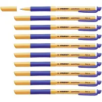 Stabilo rollerbalpen PointVisco, blauw, 10 stuks