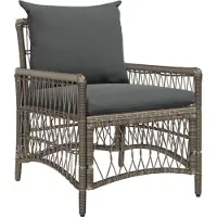 vidaXL Tuinstoel Grijs poly rattan