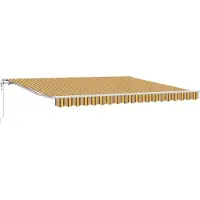 vidaXL Uitschuifbare luifel Meerkleurig 400 × 350 cm Stof en Aluminium