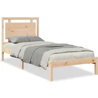 vidaXL Bedframe extra lang zonder matras massief hout 100x210 cm