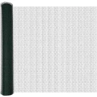 vidaXL Hexagon Hek 1,2 x 100 m PVC Groen