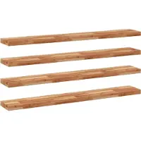 vidaXL Wandschappen 4 st zwevend olieafwerking 140x20x4 cm acaciahout