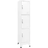 vidaXL Lockerkast 38x45x180 cm staal wit